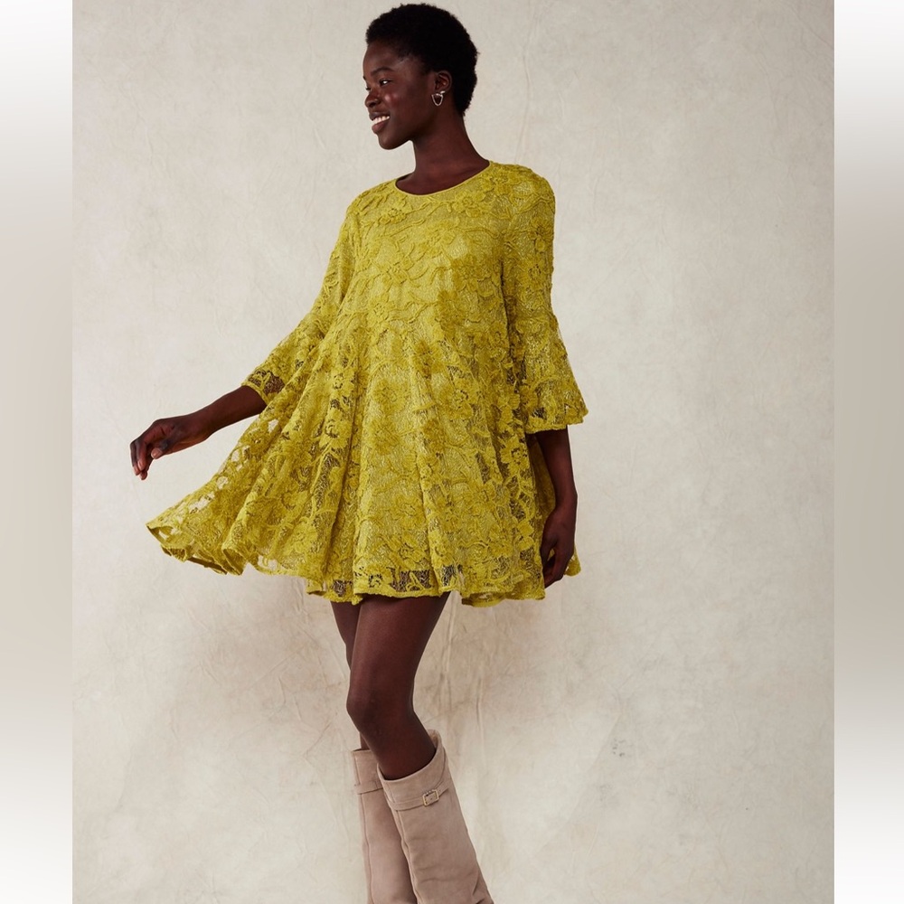Free People Le Fleur Lace Mini Dress size XS